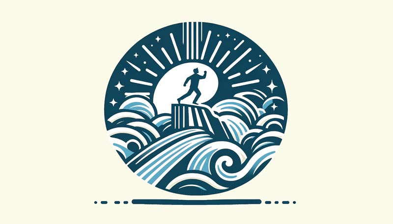 Icon image of 'Fearless Steps', depicting navigating life's challenges with newfound confidence.